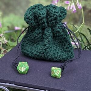 New Handmade Dice Charm Draw String Pouch Dice Bag for Role Playing Games DND